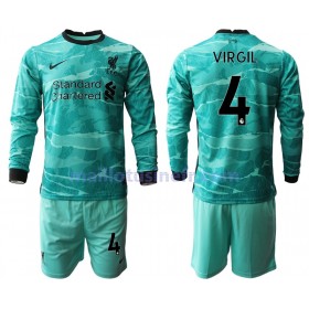 Maillot de Foot Liverpool Virgil van Dijk 4 Extérieur 2020-21 Manches Longues - Enfant
